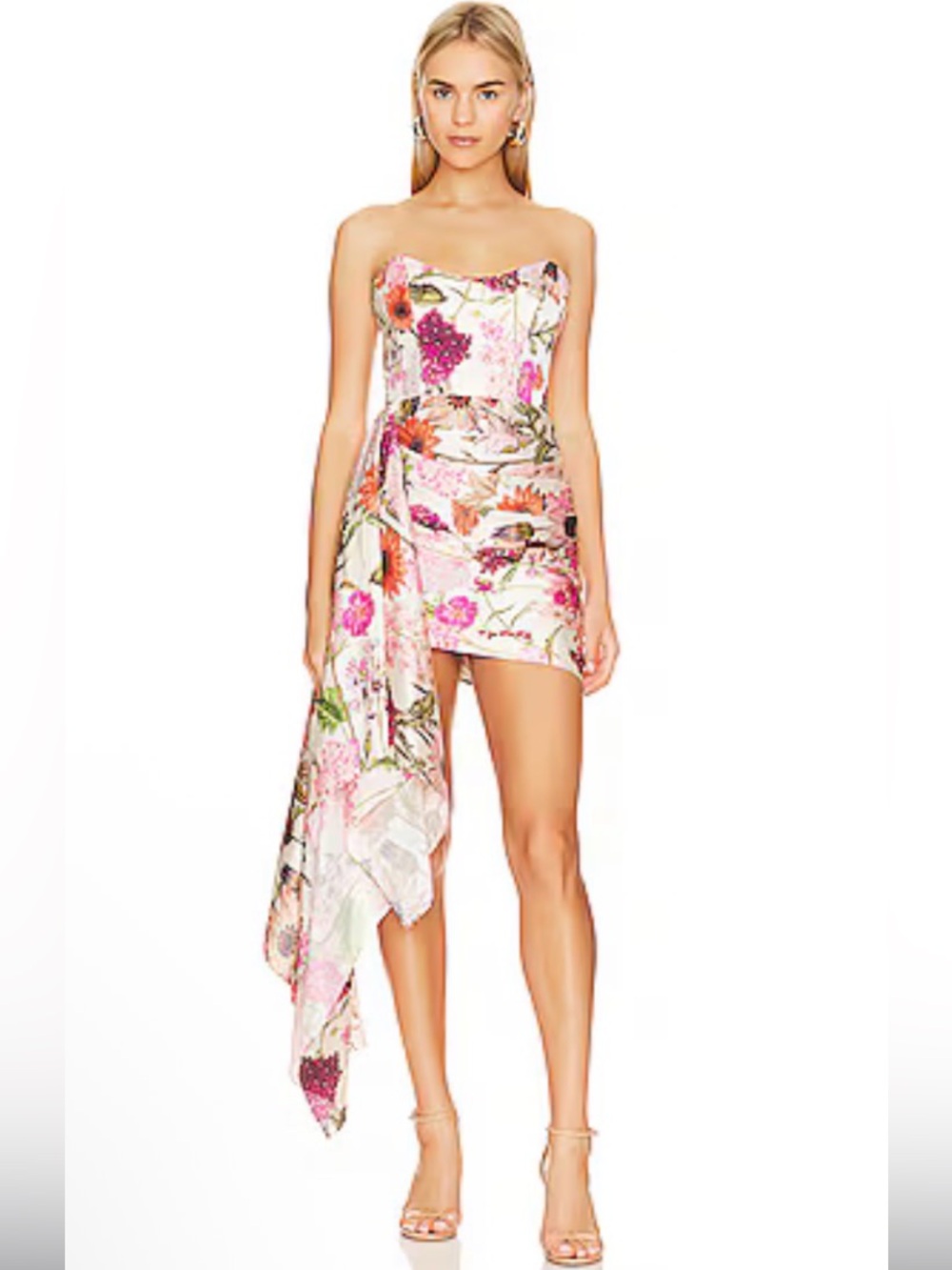 Katie May Chasing Dawn Gown in Pink Daisy - Size Medium - Picture 9 of 10